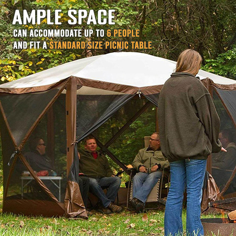 Case și camere cu ecran de camping hexagon