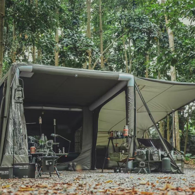 Cot gonflabil Camping Stil militar în aer liber