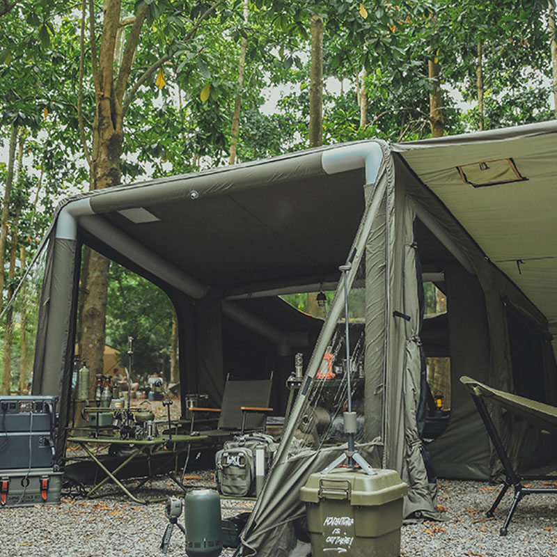 Cot gonflabil Camping Stil militar în aer liber