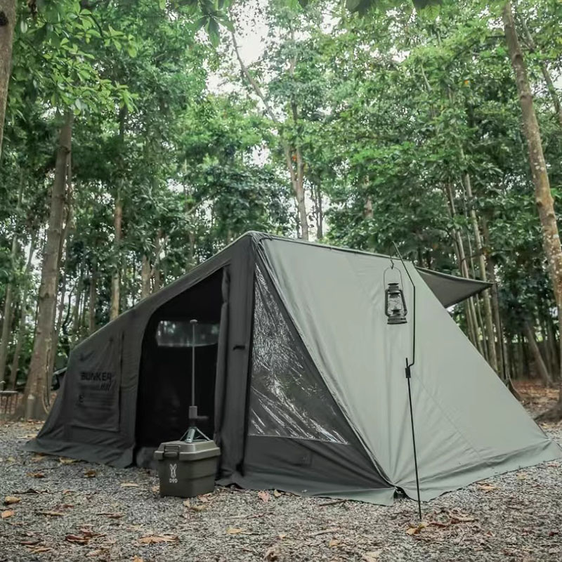 Cot gonflabil Camping Stil militar în aer liber