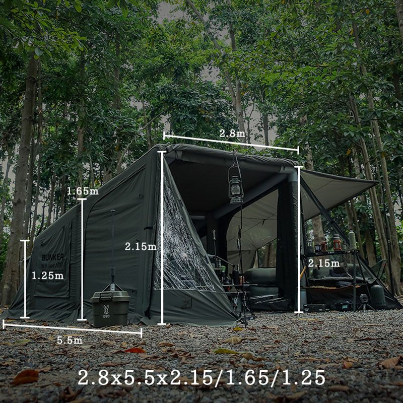 Cot gonflabil Camping Stil militar în aer liber