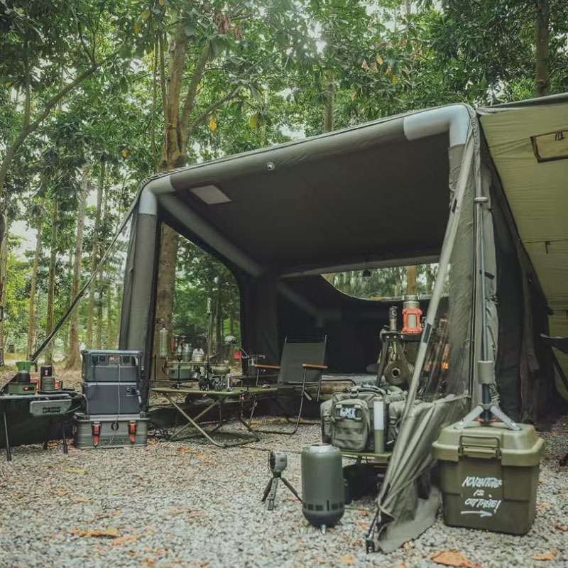 Cot gonflabil Camping Stil militar în aer liber